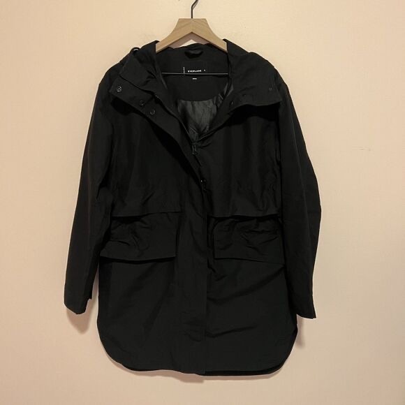 Everlane The ReNew Anorak Black Jacket Rain Jacket Women's Size Medium - Picture 5 of 6